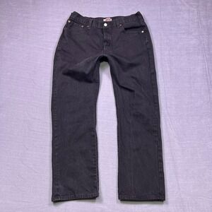 Levi's 501 Mens Black Casual Straight Leg Button Fly Jeans Size 35x30